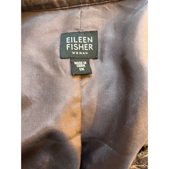 Eileen Fisher Quilted Silk Jacket – Size 1X – Plum Purple - Picture 7 of 9